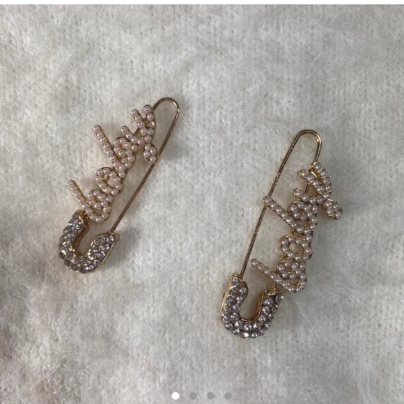 Dolls Kill Jewelry - Be Baby Safety Pin Earrings